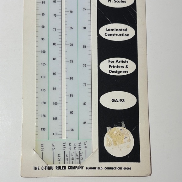 Point Size Ruler - C-Thru GA-93 Double Sided - Picture 4 of 5